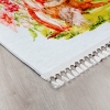 Mango Animal 80 x 150 cm Cotton 3D Printed Decorative Carpet - Green / Off White / Burnt Orange