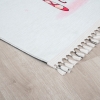 Mango Cute Ballerina 120 x 180 cm Cotton Decorative Carpet - Pink / Off White / Salmon
