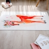 Mango Gazelle 120 x 180 cm Cotton 3D Printed Decorative Carpet - Burnt Orange / Pink / Mint / Off White