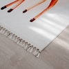 Mango Gazelle 120 x 180 cm Cotton 3D Printed Decorative Carpet - Burnt Orange / Pink / Mint / Off White