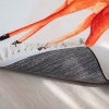 Mango Gazelle 120 x 180 cm Cotton 3D Printed Decorative Carpet - Burnt Orange / Pink / Mint / Off White