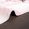 Mango Cartoon 160 x 230 cm Cotton 3D Printed Decorative Carpet - Pink / Salmon / White 