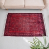 Mango Rouge 160 x 230 cm Cotton Decorative Carpet - Red / Black / Cream