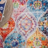 Mango Marion 80 x 150 cm Cotton Decorative Carpet - Blue / Fuchsia / Mustard / Orange