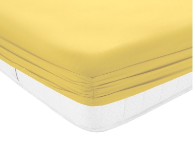Exp Plain Enzyme Washed Single Elastic Fitted Sheet 120 x 200 cm - Yellow