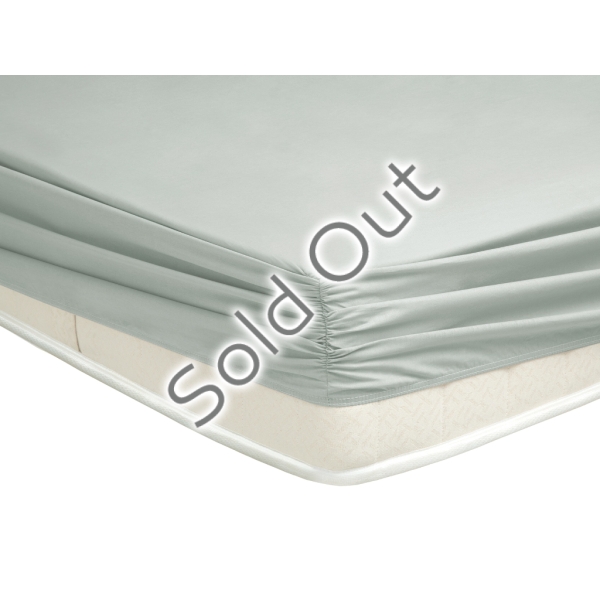 Exp Plain Enzyme Washed Single Elastic Fitted Sheet 120 x 200 cm - Green