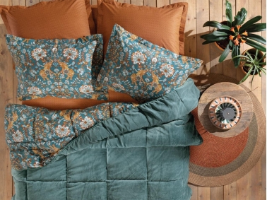 3 Pieces Madie Single Blanket Quilt Set 155 x 215 cm - Emerald Green