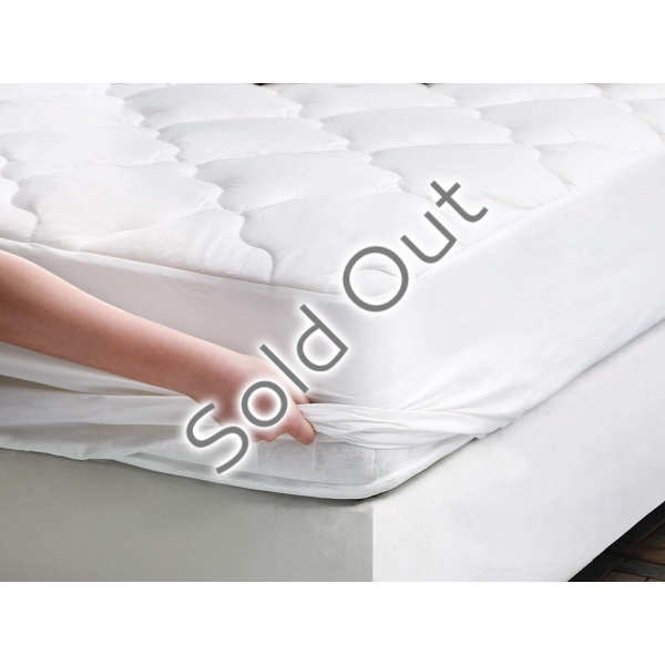Superwashed Wool Single Fitted Mattress Protector 100 x 200 cm - White