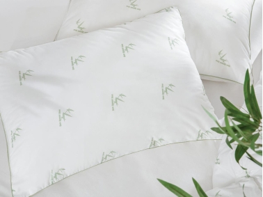 Bamboo Pillow 50 x 70 cm ( 800 gr ) - White / Green