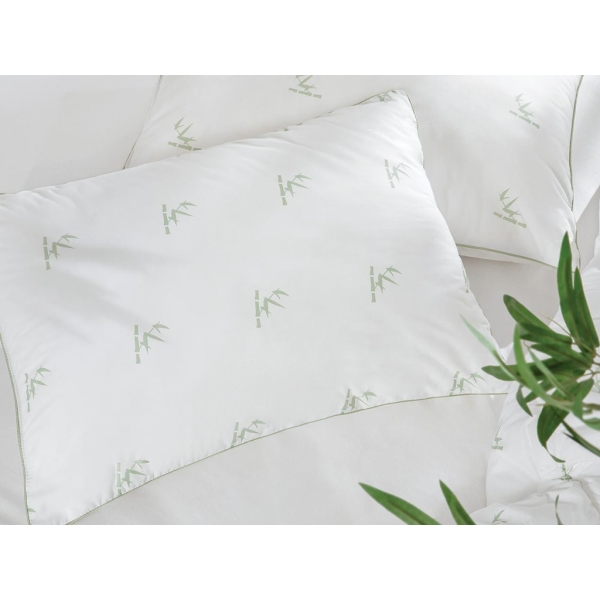 Bamboo Pillow 50 x 70 cm ( 800 gr ) - White / Green