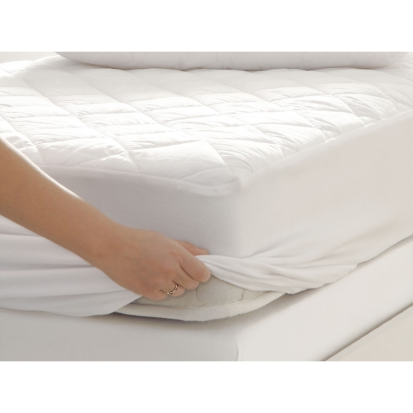 Proof Fit Waterproof Double Fitted Mattress Protector 180 x 200 cm - White