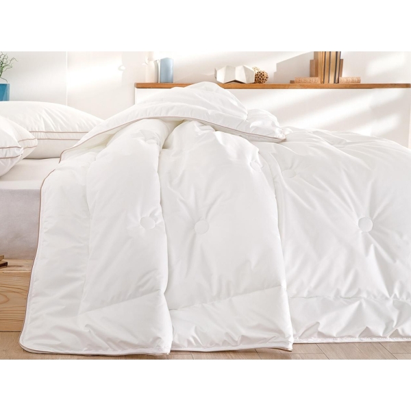 Lucent 1000 TC Double Quilt 195 x 215 cm ( 300 gr/m2 ) - White / Brown