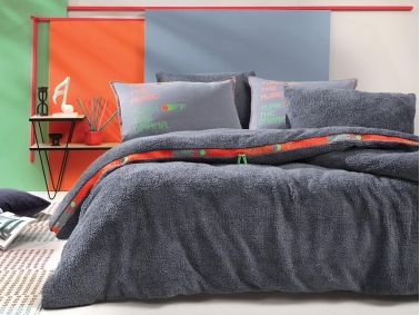 3 Pieces Music Single Blanket Duvet Cover Set 160 x 220 cm - Indigo