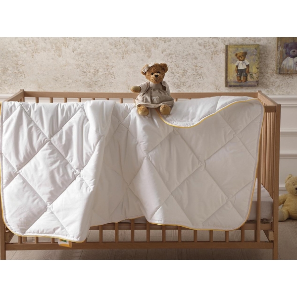 Allerban Baby Quilt 95 x 145 cm ( 200 gr/m2 ) - White / Gold