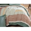 140 x 190 cm Rowena Tv Blanket - Sage Green / Brick Red