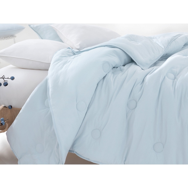 Lupa Soft Combed Cotton Double Quilt 195 x 215 cm ( 300 gr/m2 ) - Ice Blue