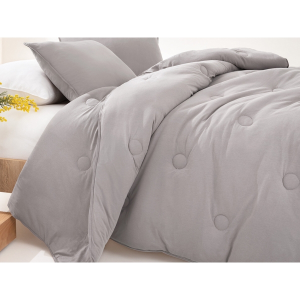 Lupa Soft Combed Cotton Single Quilt 155 x 215 cm ( 300 gr/m2 ) - Grey
