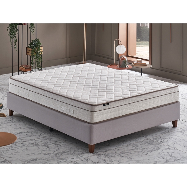 Harmony 100 x 200 x 26 cm Pocket Spring Series Single Mattress - White / Brown