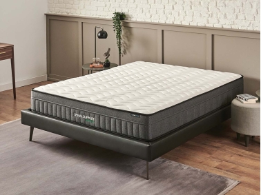 Spinal Support 90 x 200 x 25 cm Bamboo Pocket Spring Series Single Mattress - White / Black