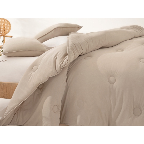 Lupa Soft Combed Cotton Double Quilt 195 x 215 cm ( 300 gr/m2 ) - Beige