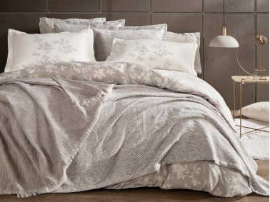 8 Pieces Etta Double Dowry Set 200 x 220 cm - Grey
