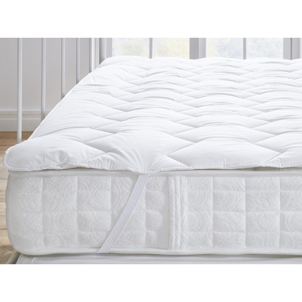 Standard Single Fitted Mattress Protector 90 x 200 cm - White