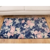 Amsterdam Rosy 80 x 150 Cm Zymta Winter Carpet - Navy Blue / Green / Pink