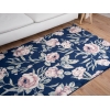 Amsterdam Roses 80 x 300 Cm Zymta Winter Carpet - Navy Blue / Green / Pink
