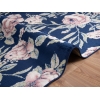 Amsterdam Roses 160 x 230 Cm Zymta Winter Carpet - Navy Blue / Green / Pink