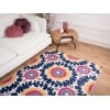 Amsterdam Whirl 160 x 230 Cm Zymta Winter Carpet - Navy Blue / Dark Pink / Orange