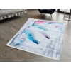 Mosta Carpet Design Decorative Feathers 160 x 230 cm - White / Grey / Green