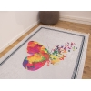 Palermo Carpet Design Decorative Butterfly 120 x 180 cm - Light Grey / Anthracite / Yellow