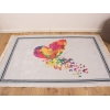 Palermo Carpet Design Decorative Butterfly 80 x 150 cm - Light Grey / Anthracite / Yellow