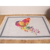 Palermo Carpet Design Decorative Butterfly 120 x 180 cm - Light Grey / Anthracite / Yellow