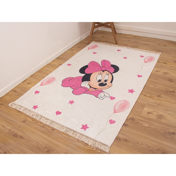 Palermo Carpet Design Decorative Minnie Mouse 120 x 180 cm - Off White / Pink / Black