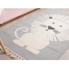Katy Lion 80 x 150 cm Zymta Winter Carpet - Cream / Grey