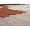 Katy Lion 100 x 100 cm Round Zymta Winter Carpet - Orange / Beige