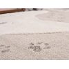 Katy Sneaky Cat 120 x 120 cm Round Zymta Winter Carpet - Cream / Beige