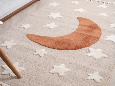 Katy Good Night 80 x 150 cm Zymta Winter Carpet - Orange / Beige