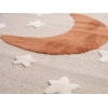 Katy Good Night 60 x 60 cm Round Zymta Winter Carpet - Orange / Beige