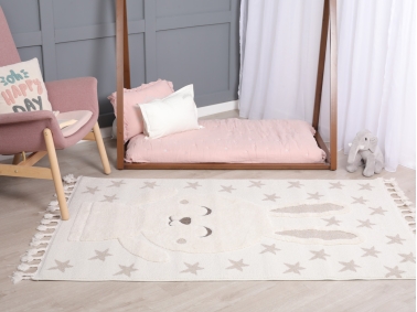 Katy Rabbit 200 x 300 cm Zymta Winter Carpet - Cream / Beige