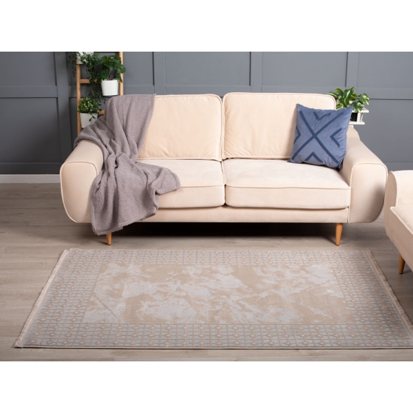 Paris Scandinavia 120 x 180 cm Zymta Winter Carpet - Cream / Grey