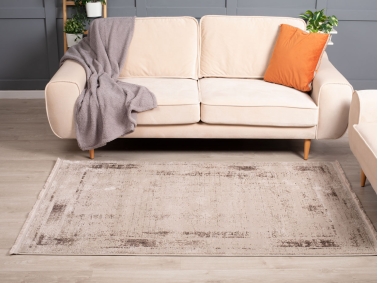 Paris Volia 120 x 180 cm Zymta Winter Carpet - Dark Beige / Brown