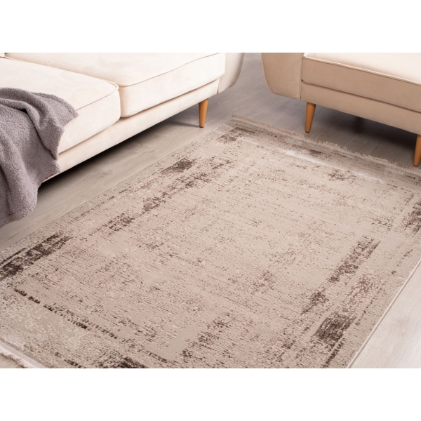 Paris Volia 80 x 150 cm Zymta Winter Carpet - Dark Beige / Brown