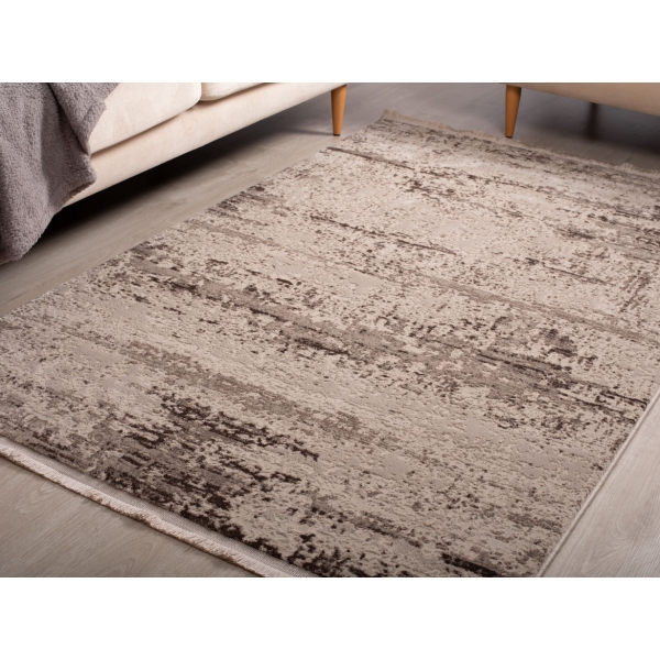 Paris Crissy 80 x 150 cm Zymta Winter Carpet - Dark Beige / Brown