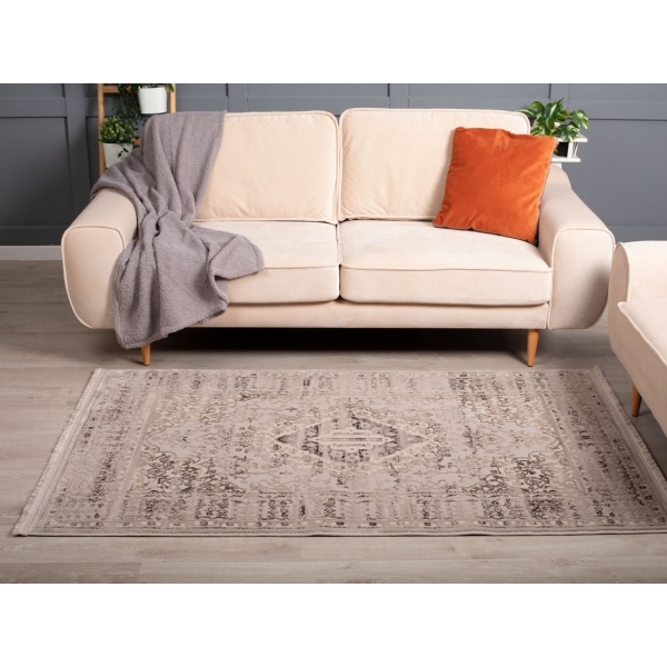 Paris Moroccan 300 x 400 cm Zymta Winter Carpet - Dark Beige / Brown