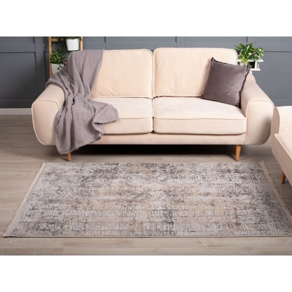 Paris Zylda 300 x 400 cm Zymta Winter Carpet - Dark Beige / Light Grey