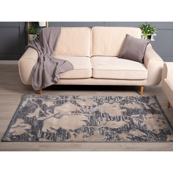 Paris Livik 160 x 230 cm Zymta Winter Carpet - Grey / Beige