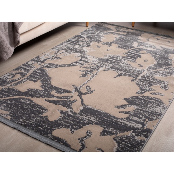 Paris Livik 80 x 150 cm Zymta Winter Carpet - Grey / Beige
