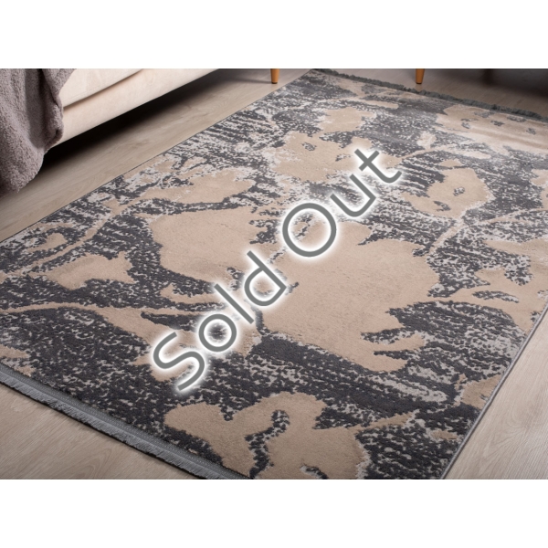 Paris Livik 120 x 180 cm Zymta Winter Carpet - Grey / Beige